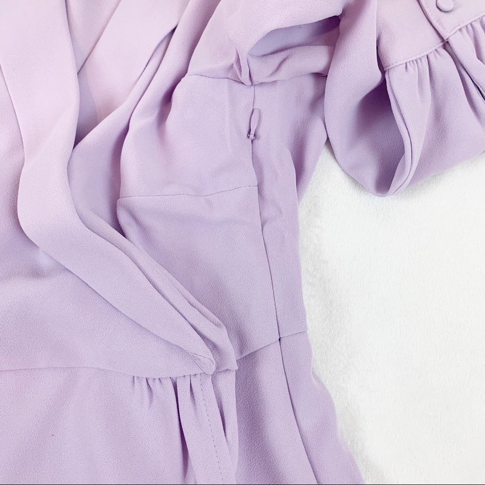 J Crew Drapey Faux-wrap top in 365 crepe lavender - Picture 7 of 8